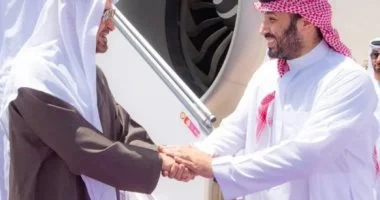 ولي العهد السعودي يستقبل الشيخ محمد بن زايد