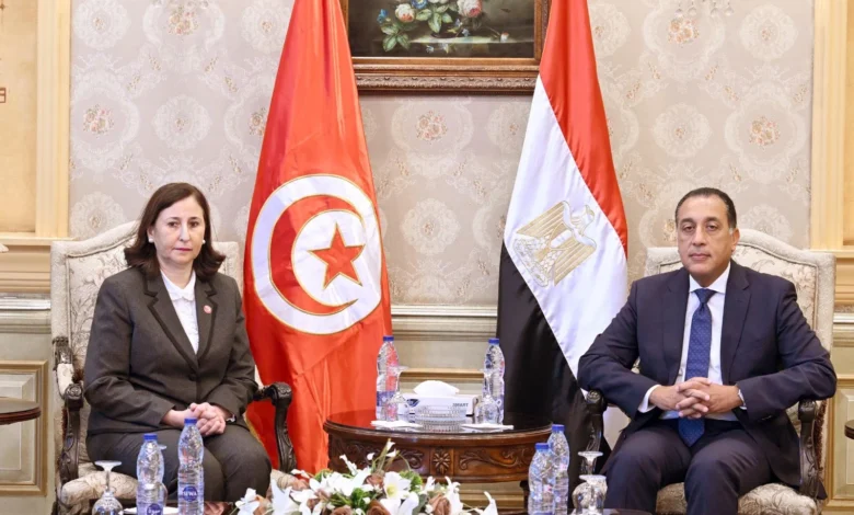 مصطفي مدبولي ورئيسة الحكومة التونسية