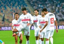 أحمد شريف ولاعبي الزمالك يحتفلون بالهدف