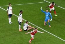 لاعبي أرسنال يحتفلون بالهدف