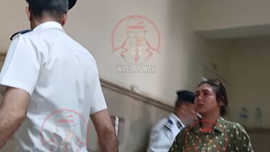 هدير عبدالرازق داخل المحكمة