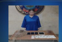 المتهمة عقب القبض عليها