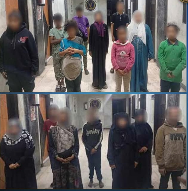 المتهمين عقب القبض عليهم