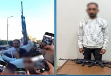 أحد انصار المرشح عقب ضبطه