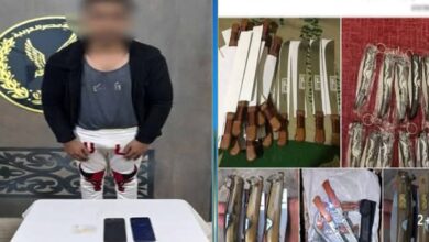 المتهم عقب القبض عليه