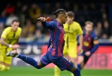 رافينا يسجل الهدف الاول لبرشلونة