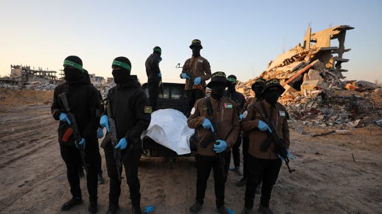 حركة حماس تعثر علي جثمان بغزة