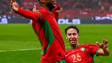 أيوب الكعبي يحتفل بالهدف الثاني