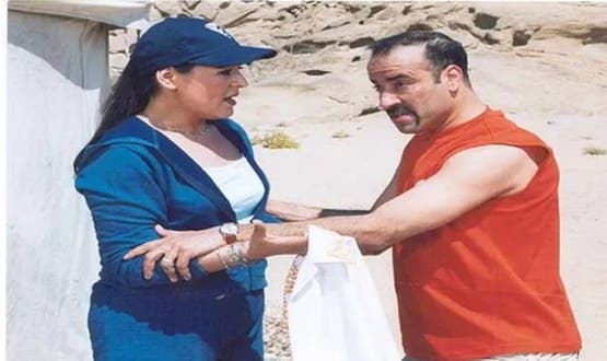 الراحلة نيفين مندور خلال فيلم اللمبي مع محمد سعد