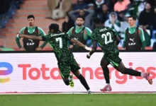 منتخب نيجيريا يحتفل