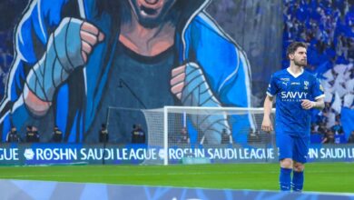 تيفو جماهير الهلال أمام النصر