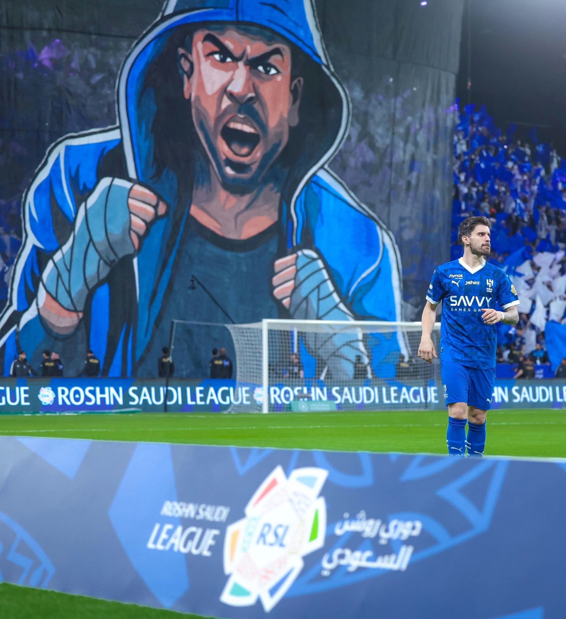 تيفو جماهير الهلال أمام النصر