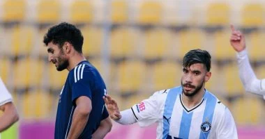 ناصر ماهر يحتفل بالهدف