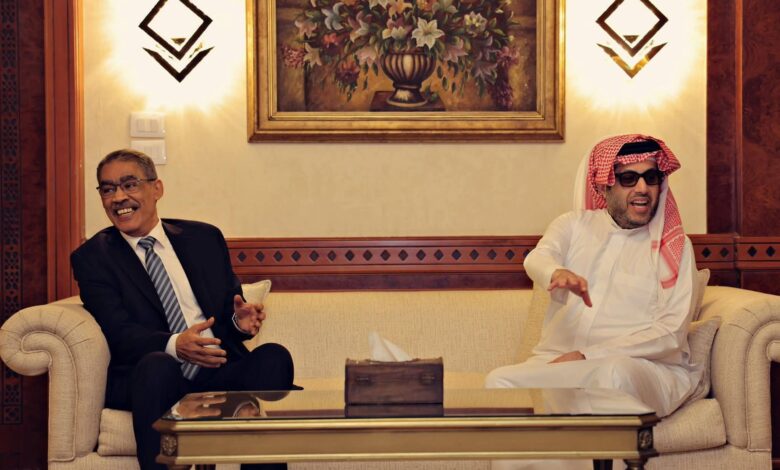 وزير الأعلام ضياء رشوان وتركي ال شيخ