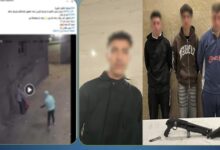 المتهمين عقب القبض عليهم