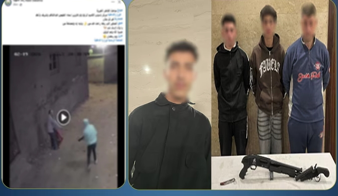 المتهمين عقب القبض عليهم