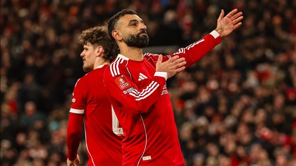 محمد صلاح يحتفل بالهدف
