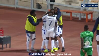 لاعبي الهلال يحتفلون بالهدف