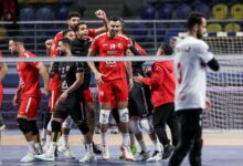 لاعبي الاهلي يحتفلون بالفوز