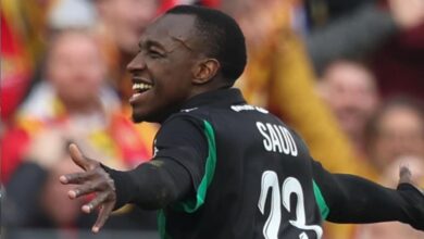 سعود عبدالحميد يحتفل بالهدف