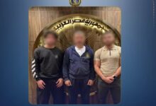 اصحاب الواقعة عقب القبض عليهم