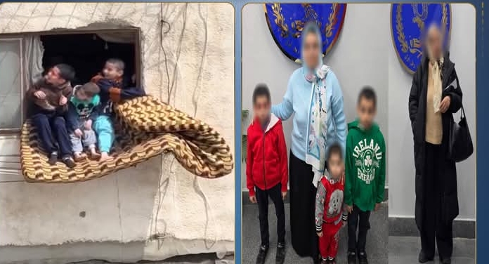 والد الاطفال الثلاثة وصاحبة واقعة التصوير