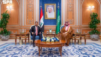 ولي العهد يستقبل رئيس الوزراء العراقي بالرياض