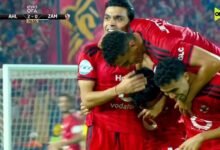 فرحة لاعبي الاهلي بالهدف