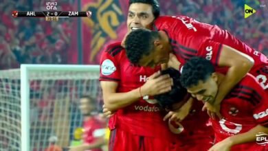 فرحة لاعبي الاهلي بالهدف
